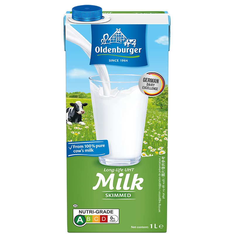 Sữa tươi tiệt trùng tách béo hiệu Oldenburger (0.3% béo), 1l